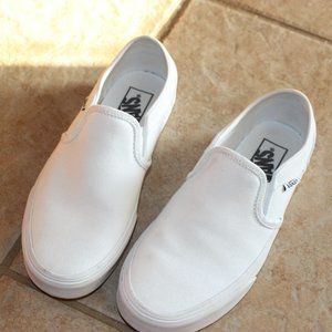 Women's Vans Classic White slip ons